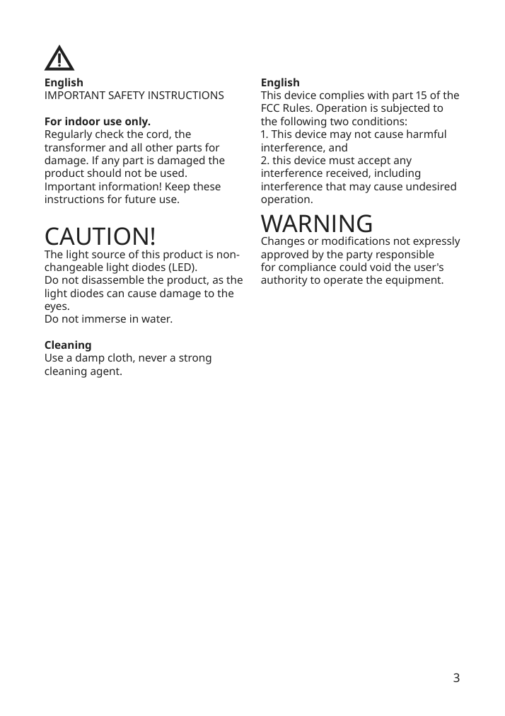 Assembly instructions for IKEA Pelarboj led table lamp multicolor | Page 3 - IKEA PELARBOJ LED table lamp 204.015.15