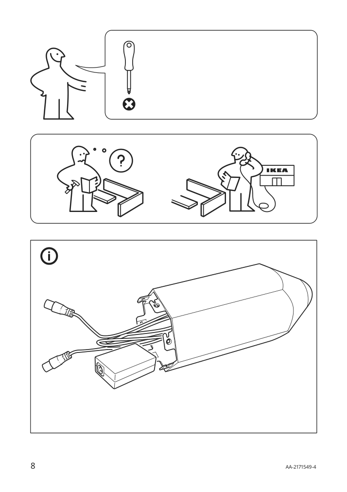 Assembly instructions for IKEA Pelarboj led table lamp multicolor | Page 8 - IKEA PELARBOJ LED table lamp 204.015.15