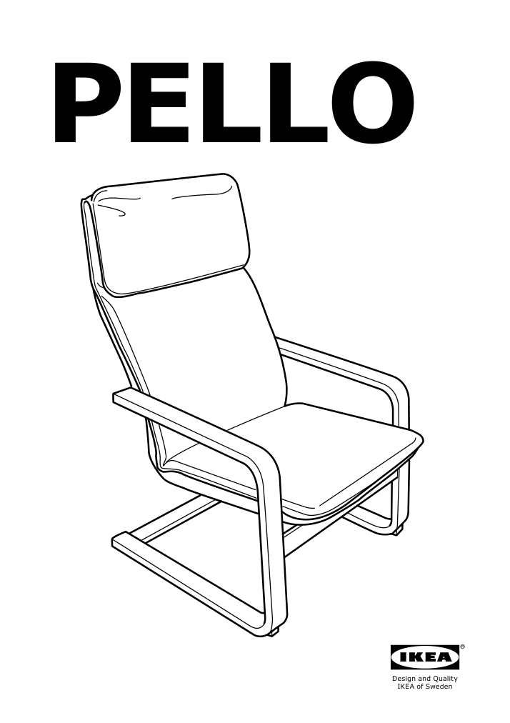 Assembly instructions for IKEA Pello armchair holmby natural | Page 1 - IKEA PELLO armchair 500.784.64