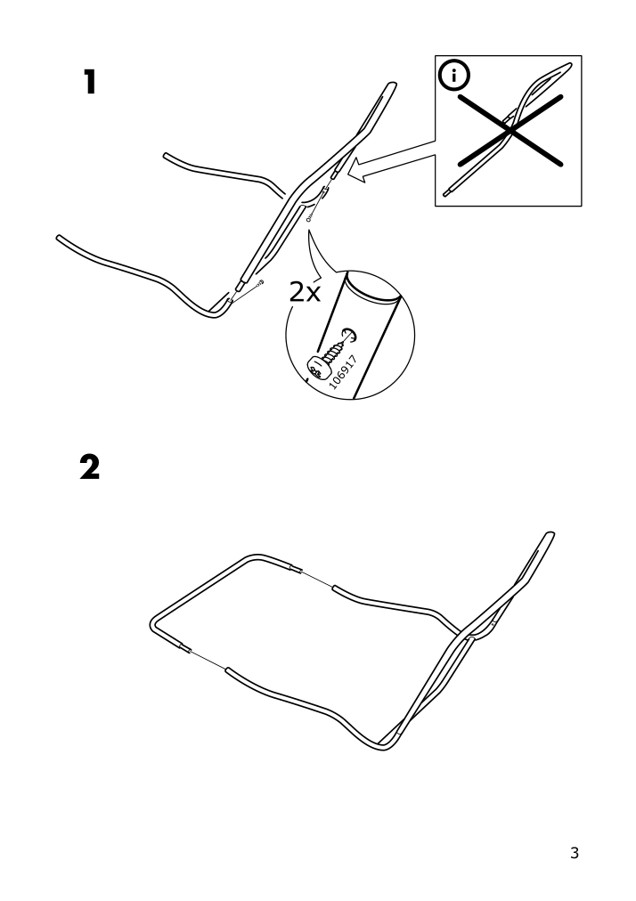 Assembly instructions for IKEA Pello armchair holmby natural | Page 3 - IKEA PELLO armchair 500.784.64