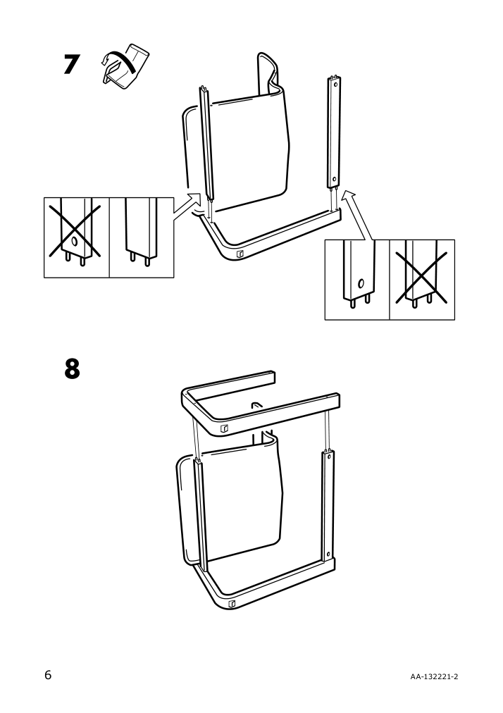 Assembly instructions for IKEA Pello armchair holmby natural | Page 6 - IKEA PELLO armchair 500.784.64