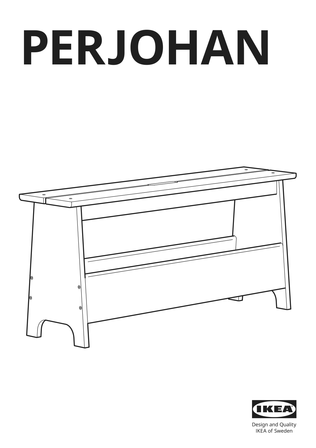 Assembly instructions for IKEA Perjohan bench with storage pine | Page 1 - IKEA PERJOHAN bench with storage 604.853.39