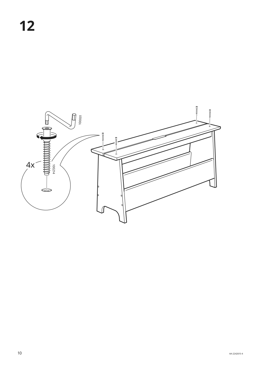 Assembly instructions for IKEA Perjohan bench with storage pine | Page 10 - IKEA PERJOHAN bench with storage 604.853.39