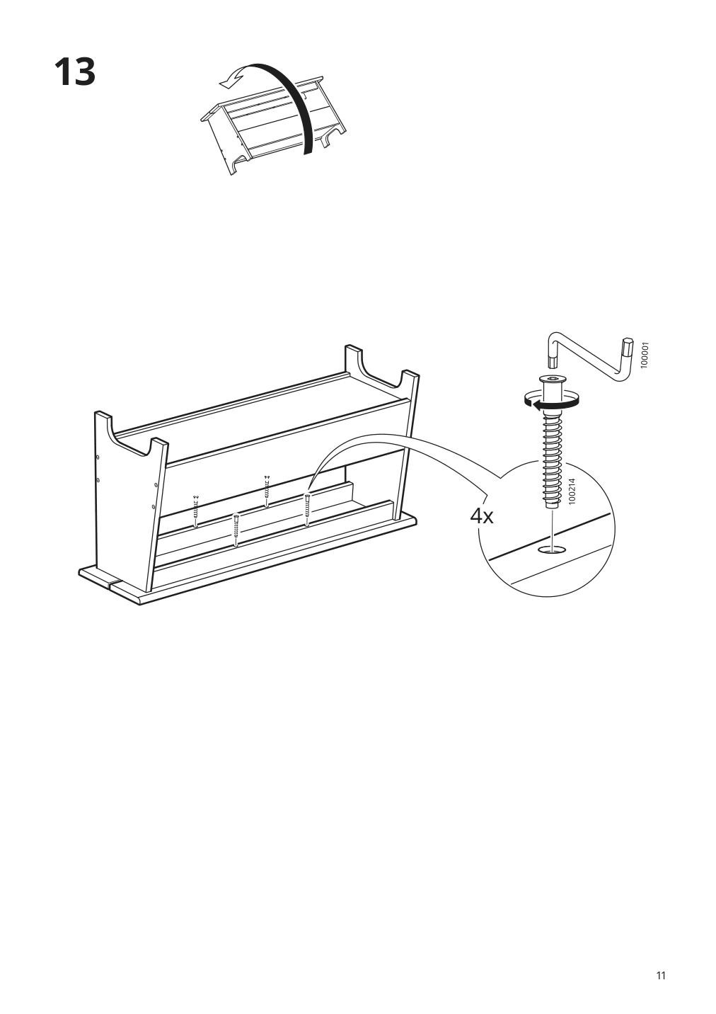 Assembly instructions for IKEA Perjohan bench with storage pine | Page 11 - IKEA PERJOHAN bench with storage 604.853.39