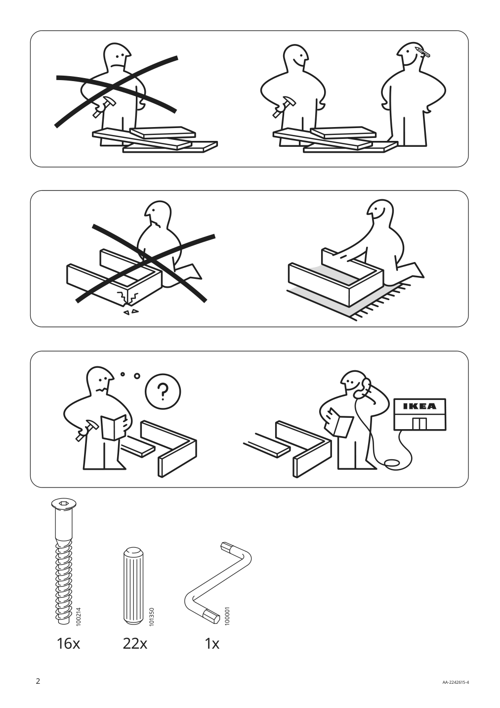 Assembly instructions for IKEA Perjohan bench with storage pine | Page 2 - IKEA PERJOHAN bench with storage 604.853.39