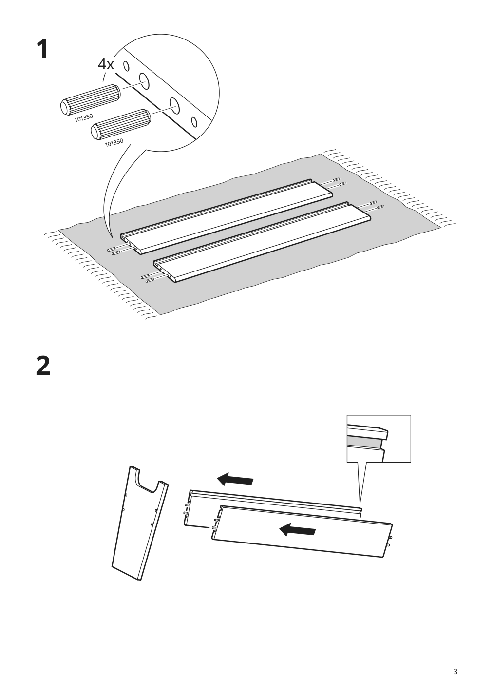 Assembly instructions for IKEA Perjohan bench with storage pine | Page 3 - IKEA PERJOHAN bench with storage 604.853.39