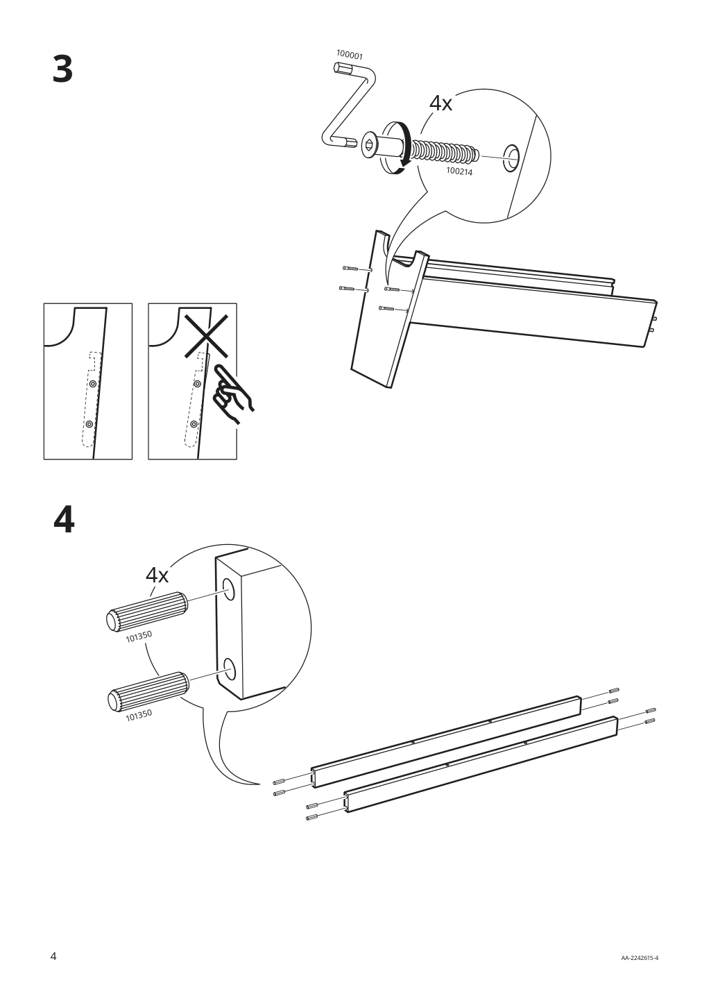 Assembly instructions for IKEA Perjohan bench with storage pine | Page 4 - IKEA PERJOHAN bench with storage 604.853.39