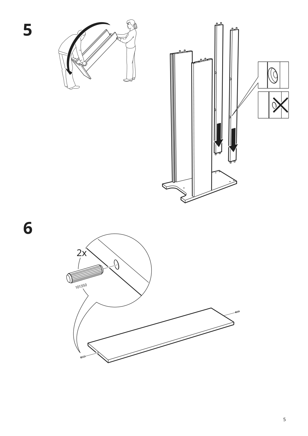 Assembly instructions for IKEA Perjohan bench with storage pine | Page 5 - IKEA PERJOHAN bench with storage 604.853.39