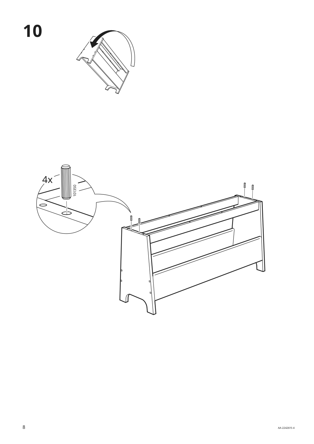 Assembly instructions for IKEA Perjohan bench with storage pine | Page 8 - IKEA PERJOHAN bench with storage 604.853.39