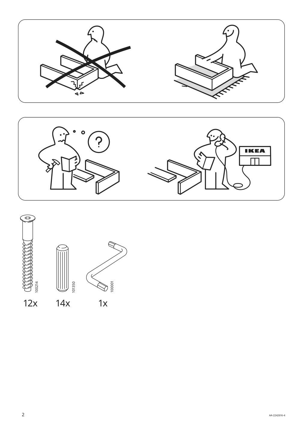 Assembly instructions for IKEA Perjohan stool with storage pine | Page 2 - IKEA PERJOHAN stool with storage 804.853.38