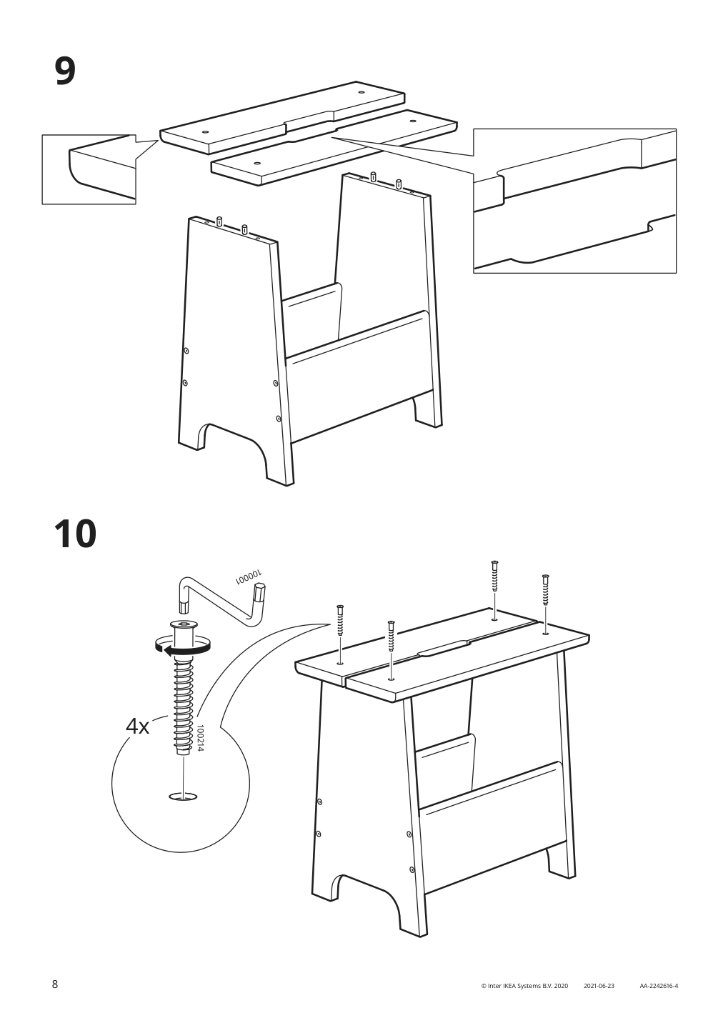 Assembly instructions for IKEA Perjohan stool with storage pine | Page 8 - IKEA PERJOHAN stool with storage 804.853.38