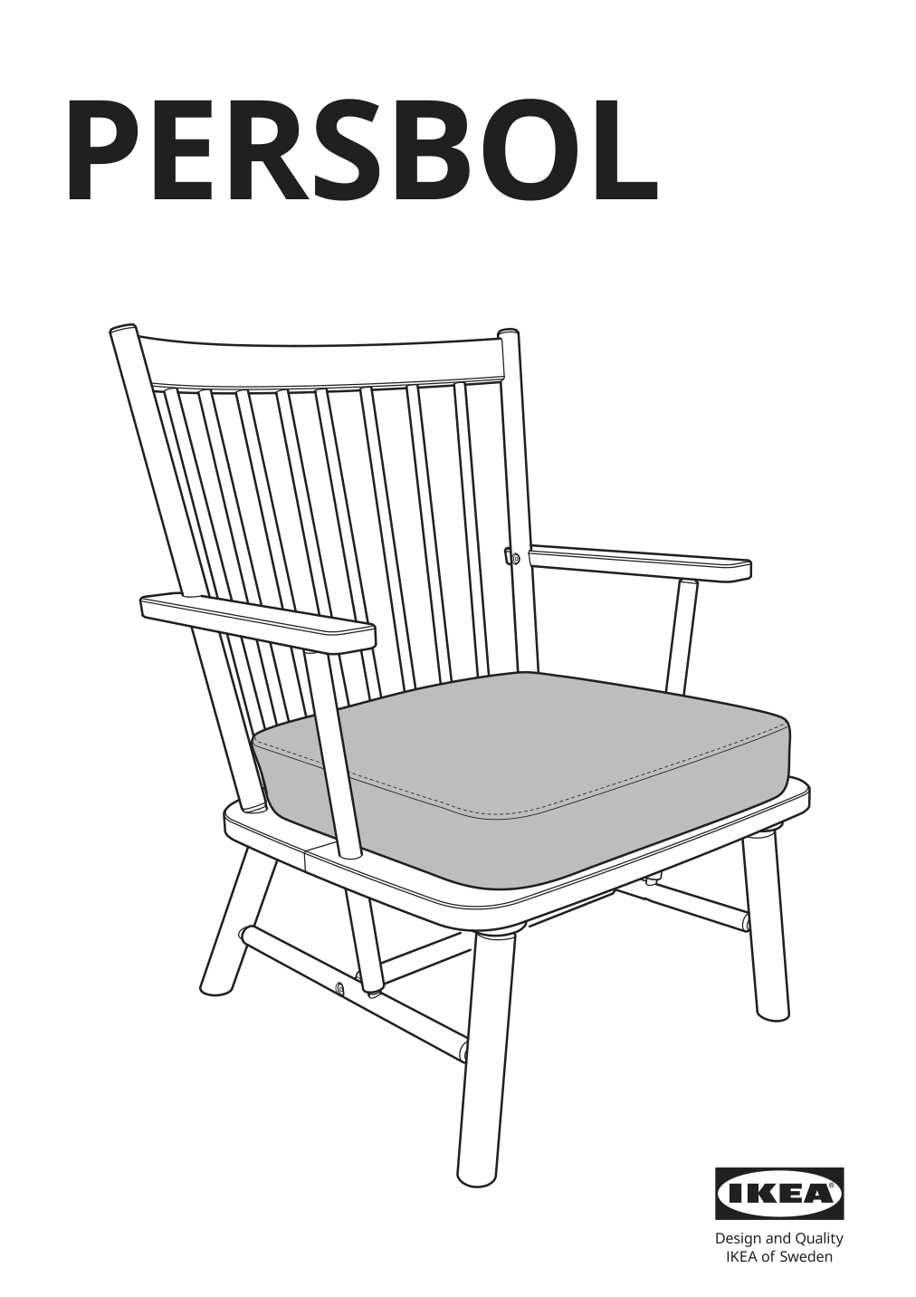 Assembly instructions for IKEA Persbol armchair birch tibbleby beige gray | Page 1 - IKEA PERSBOL armchair 503.501.90