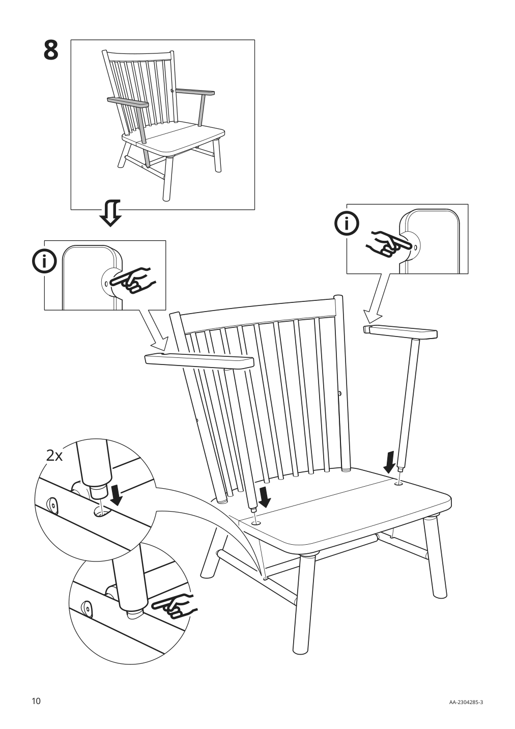 Assembly instructions for IKEA Persbol armchair birch tibbleby beige gray | Page 10 - IKEA PERSBOL armchair 503.501.90