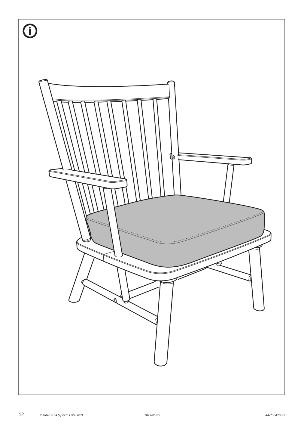 Assembly instructions for IKEA Persbol armchair birch tibbleby beige gray | Page 12 - IKEA PERSBOL armchair 503.501.90