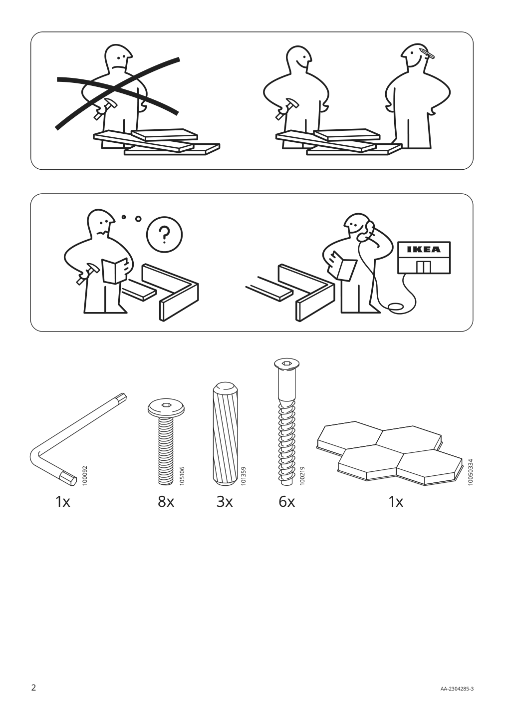 Assembly instructions for IKEA Persbol armchair birch tibbleby beige gray | Page 2 - IKEA PERSBOL armchair 503.501.90