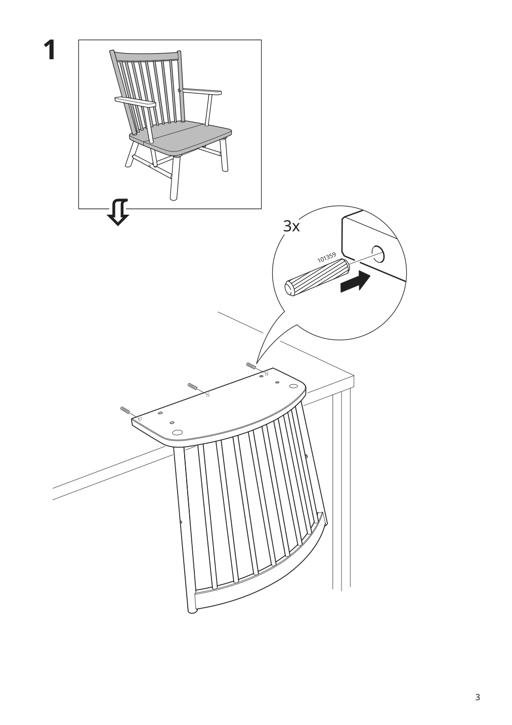 Assembly instructions for IKEA Persbol armchair birch tibbleby beige gray | Page 3 - IKEA PERSBOL armchair 503.501.90