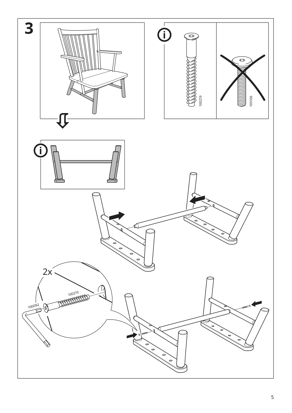 Assembly instructions for IKEA Persbol armchair birch tibbleby beige gray | Page 5 - IKEA PERSBOL armchair 503.501.90