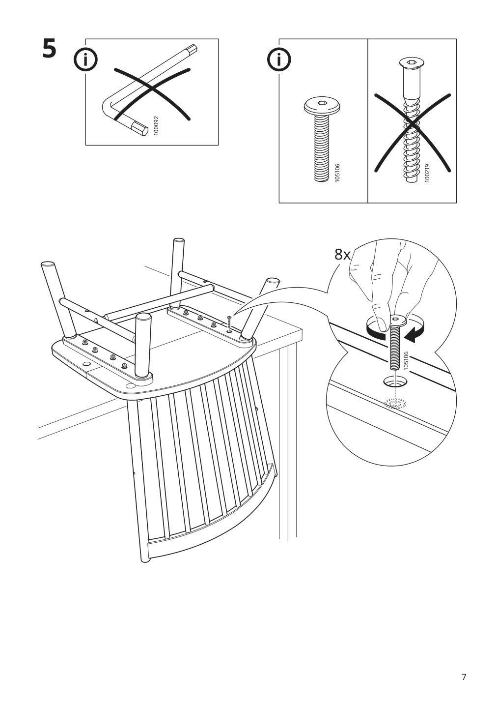 Assembly instructions for IKEA Persbol armchair birch tibbleby beige gray | Page 7 - IKEA PERSBOL armchair 503.501.90