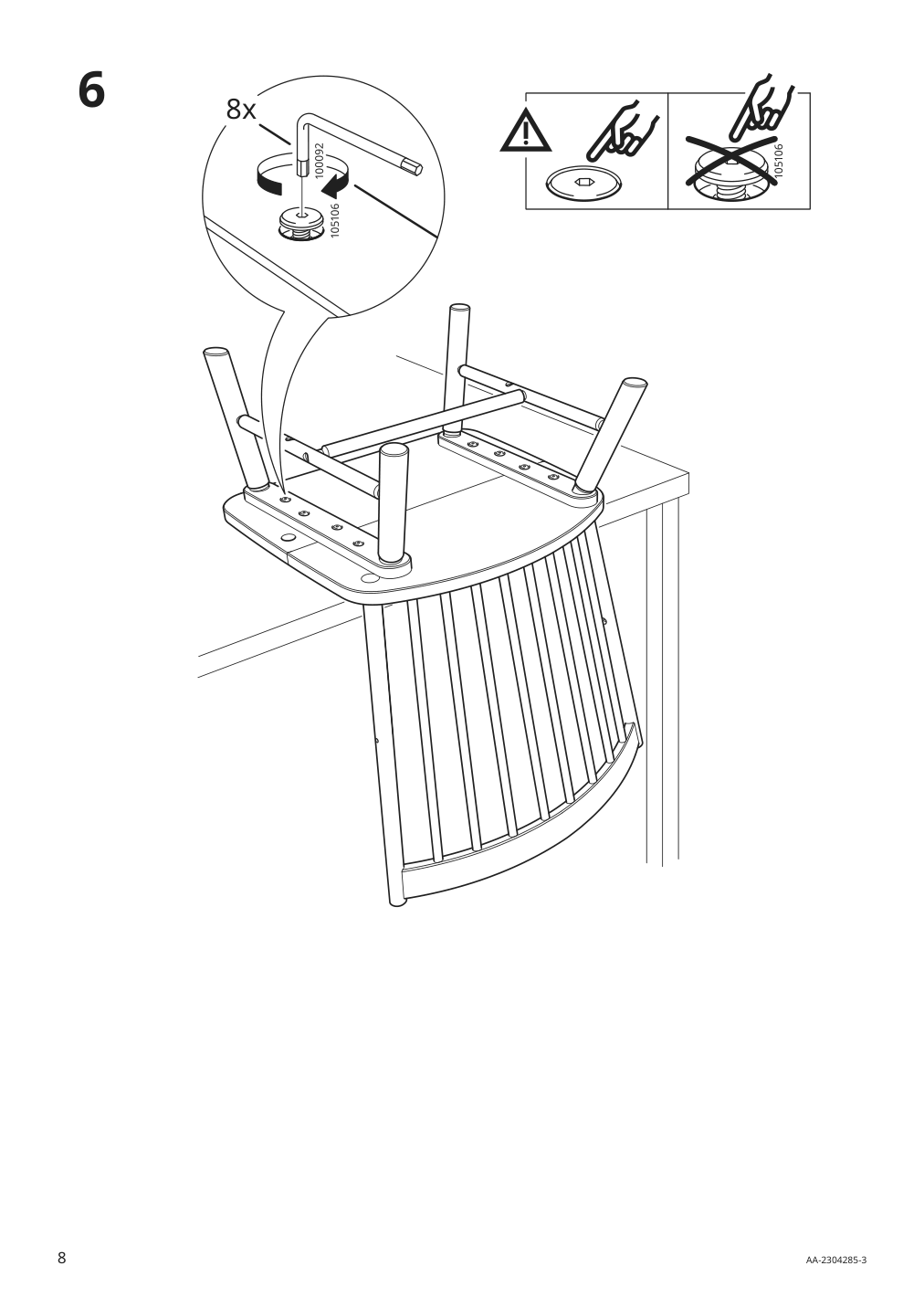 Assembly instructions for IKEA Persbol armchair birch tibbleby beige gray | Page 8 - IKEA PERSBOL armchair 503.501.90