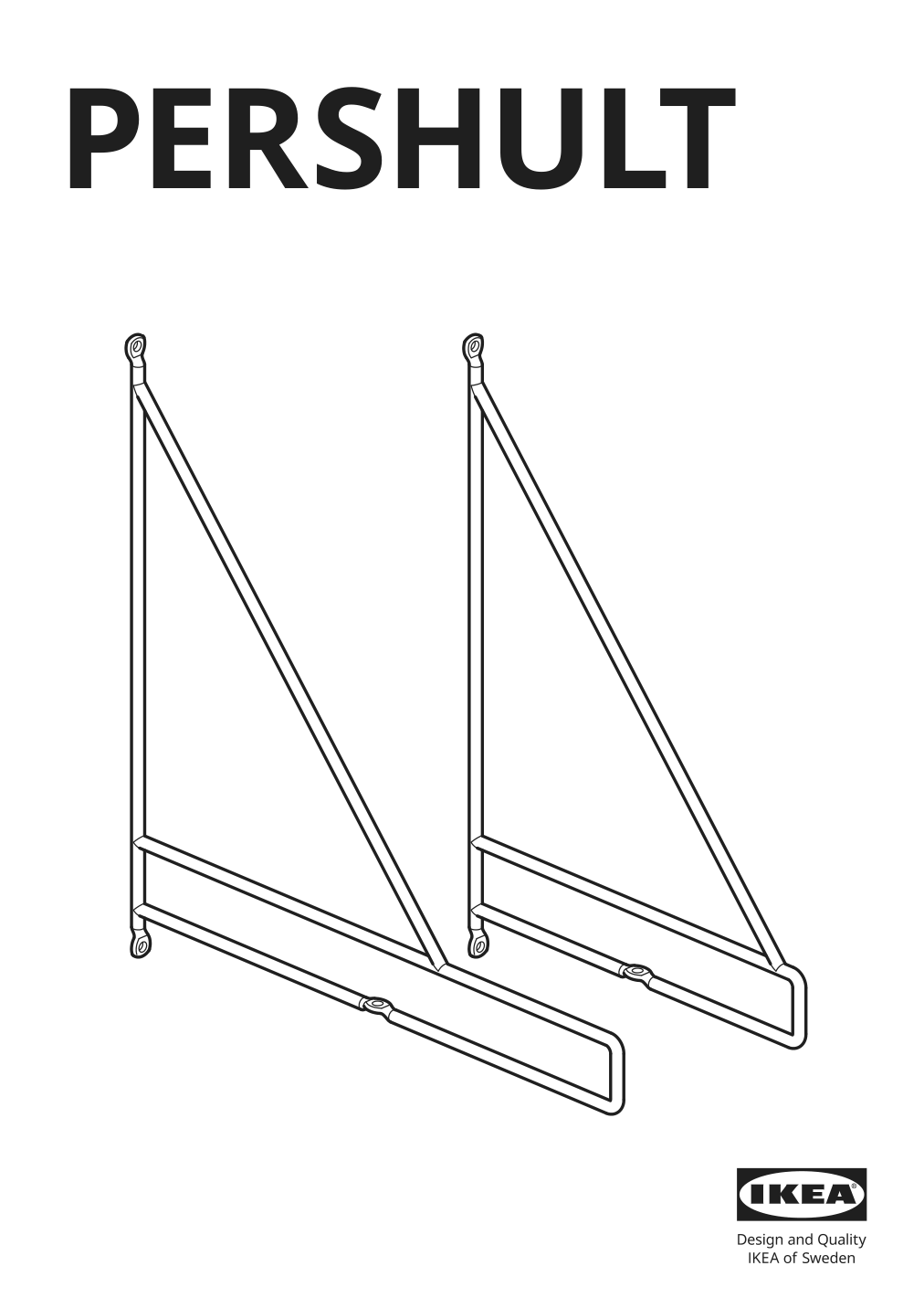 Assembly instructions for IKEA Pershult bracket white | Page 1 - IKEA BILLY / BRIMNES TV storage combination 693.986.20