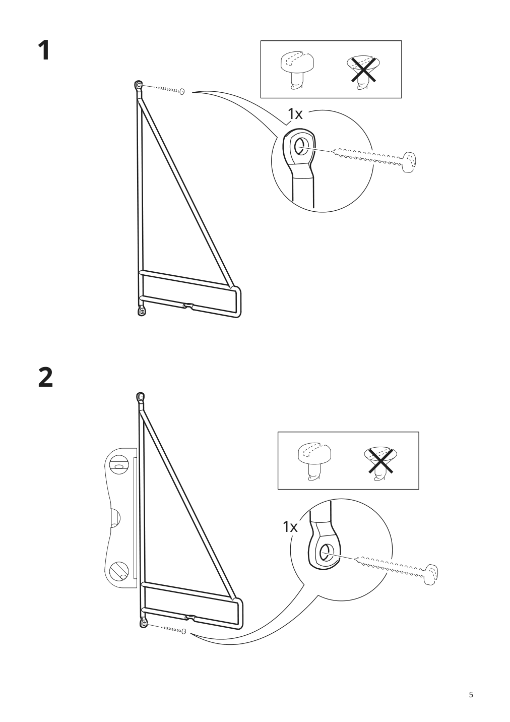 Assembly instructions for IKEA Pershult bracket white | Page 5 - IKEA BILLY / BRIMNES TV storage combination 693.986.20