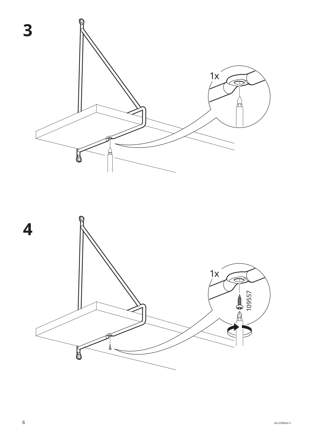 Assembly instructions for IKEA Pershult bracket white | Page 6 - IKEA BILLY / BRIMNES TV storage combination 693.986.20