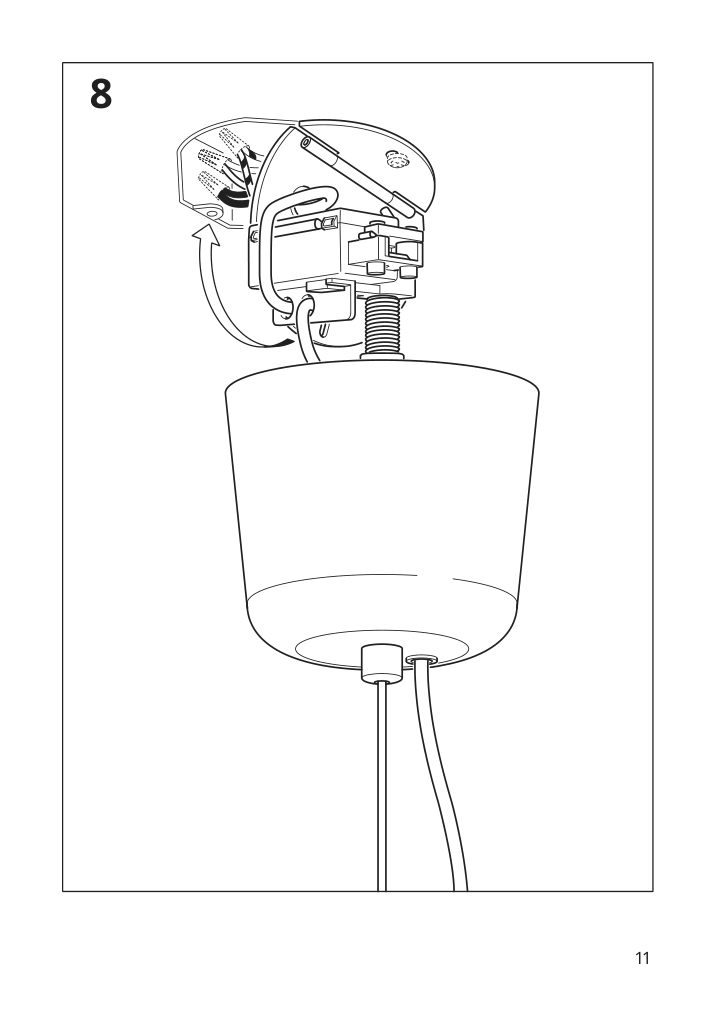 Assembly instructions for IKEA Pilblixt pendant lamp white light green glass gold effect metal | Page 11 - IKEA PILBLIXT pendant lamp 504.998.79