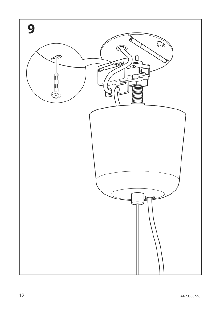 Assembly instructions for IKEA Pilblixt pendant lamp white light green glass gold effect metal | Page 12 - IKEA PILBLIXT pendant lamp 504.998.79