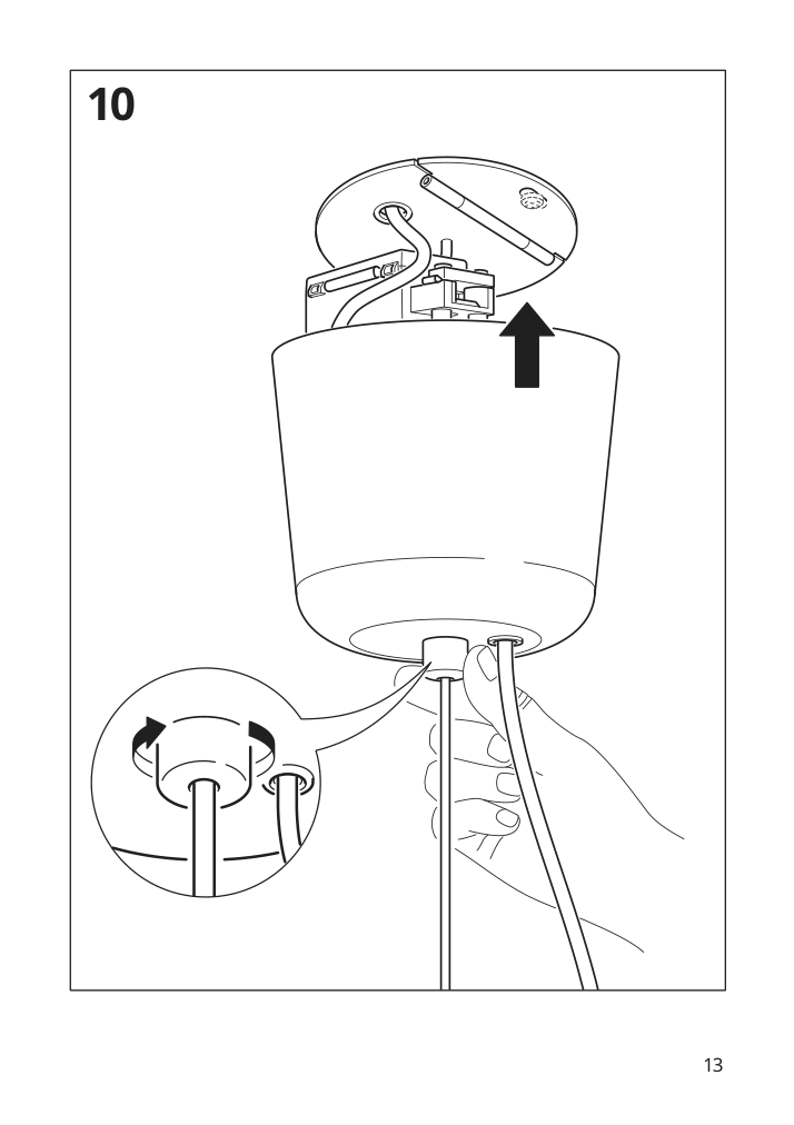 Assembly instructions for IKEA Pilblixt pendant lamp white light green glass gold effect metal | Page 13 - IKEA PILBLIXT pendant lamp 504.998.79