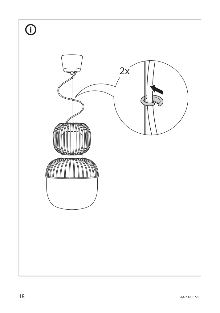 Assembly instructions for IKEA Pilblixt pendant lamp white light green glass gold effect metal | Page 18 - IKEA PILBLIXT pendant lamp 504.998.79