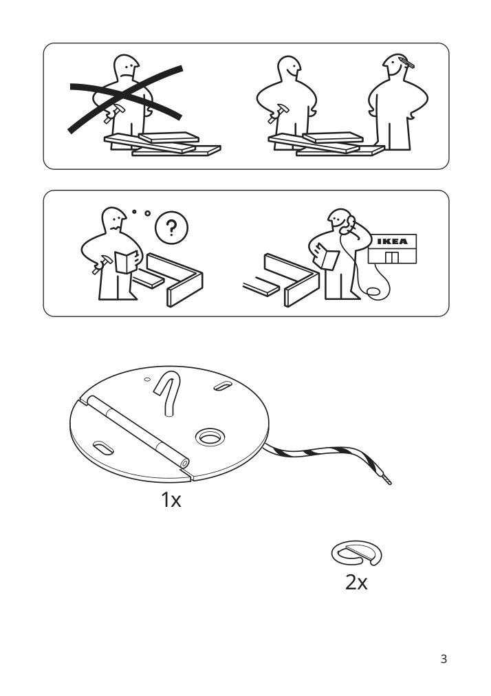 Assembly instructions for IKEA Pilblixt pendant lamp white light green glass gold effect metal | Page 3 - IKEA PILBLIXT pendant lamp 504.998.79