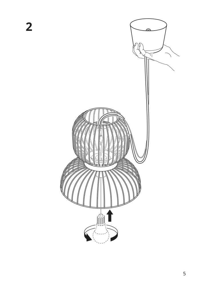 Assembly instructions for IKEA Pilblixt pendant lamp white light green glass gold effect metal | Page 5 - IKEA PILBLIXT pendant lamp 504.998.79