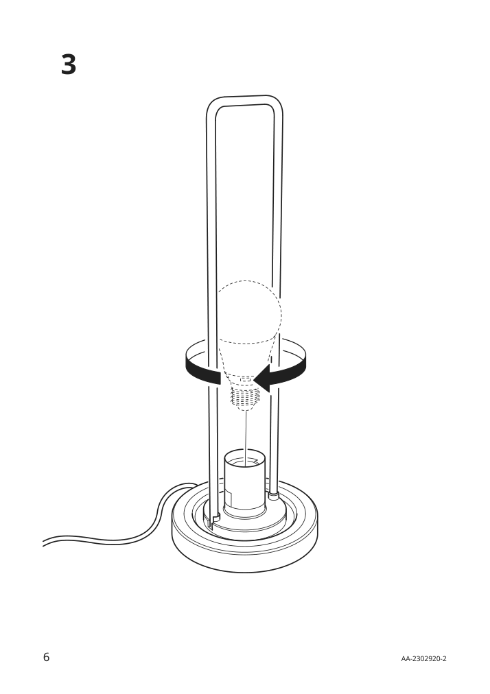 Assembly instructions for IKEA Pilblixt table lamp white light green glass gold effect metal | Page 6 - IKEA PILBLIXT table lamp 704.998.78