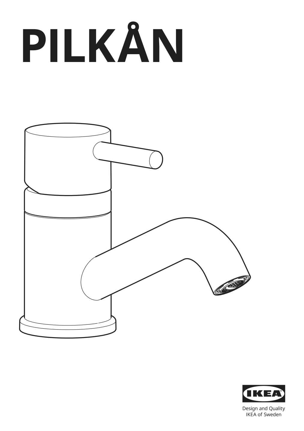 Assembly instructions for IKEA Pilkan bath faucet with strainer chrome plated | Page 1 - IKEA ENHET bathroom 594.408.70