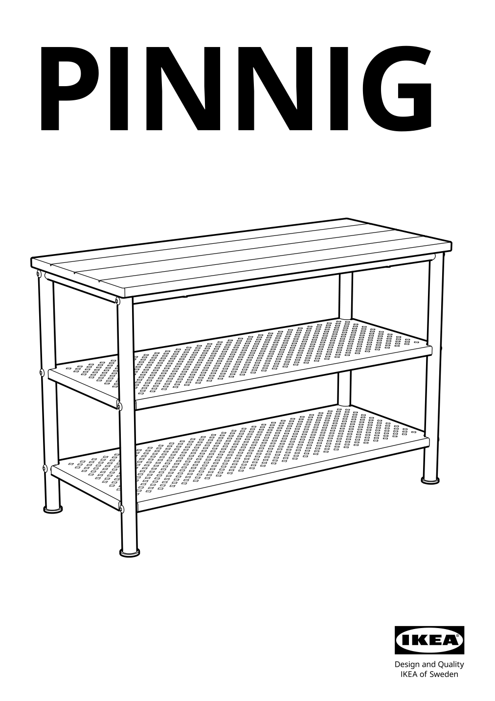 Assembly instructions for IKEA Pinnig bench with shoe storage black | Page 1 - IKEA PINNIG bench with shoe storage 803.297.91