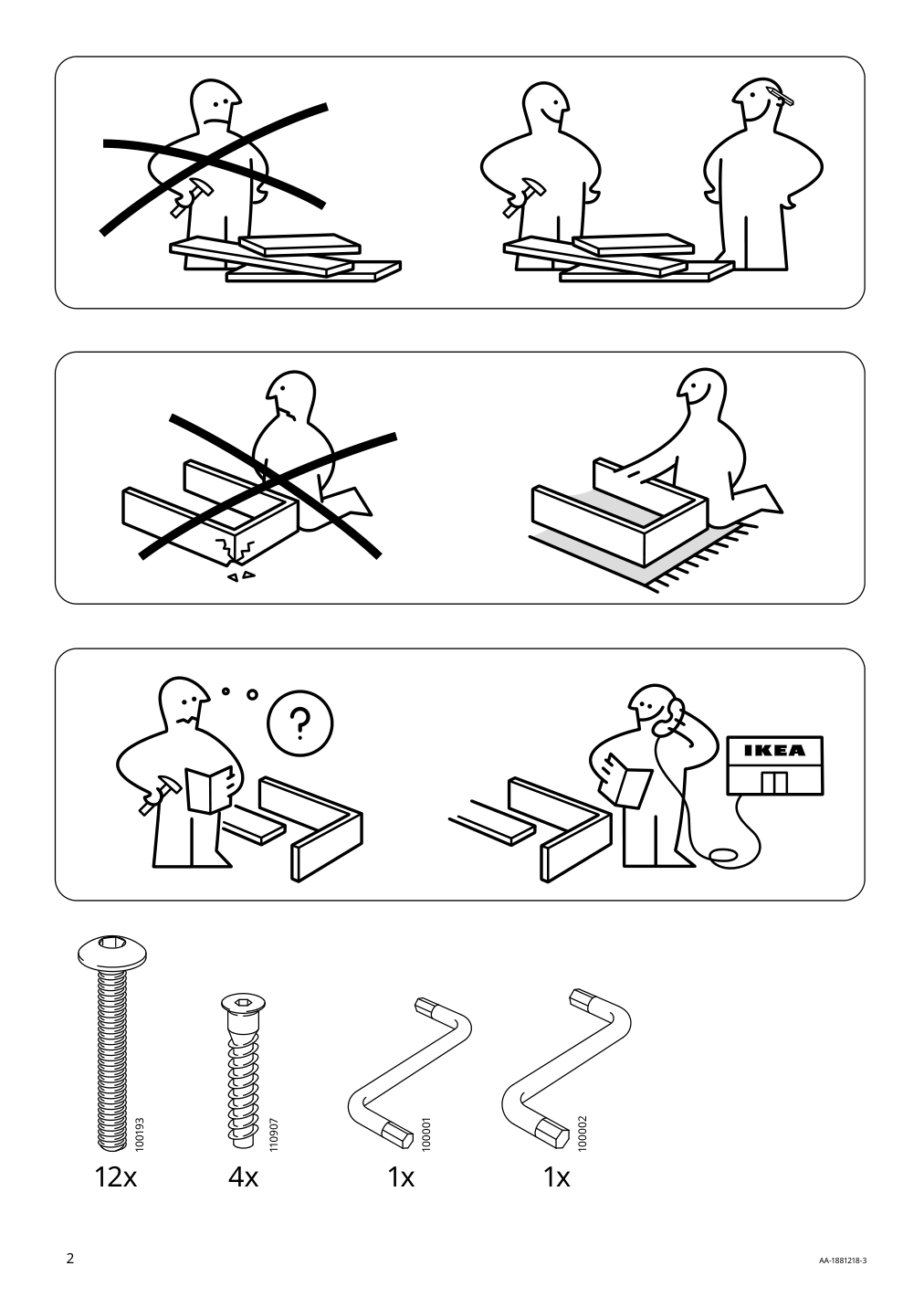 Assembly instructions for IKEA Pinnig bench with shoe storage black | Page 2 - IKEA PINNIG bench with shoe storage 803.297.91