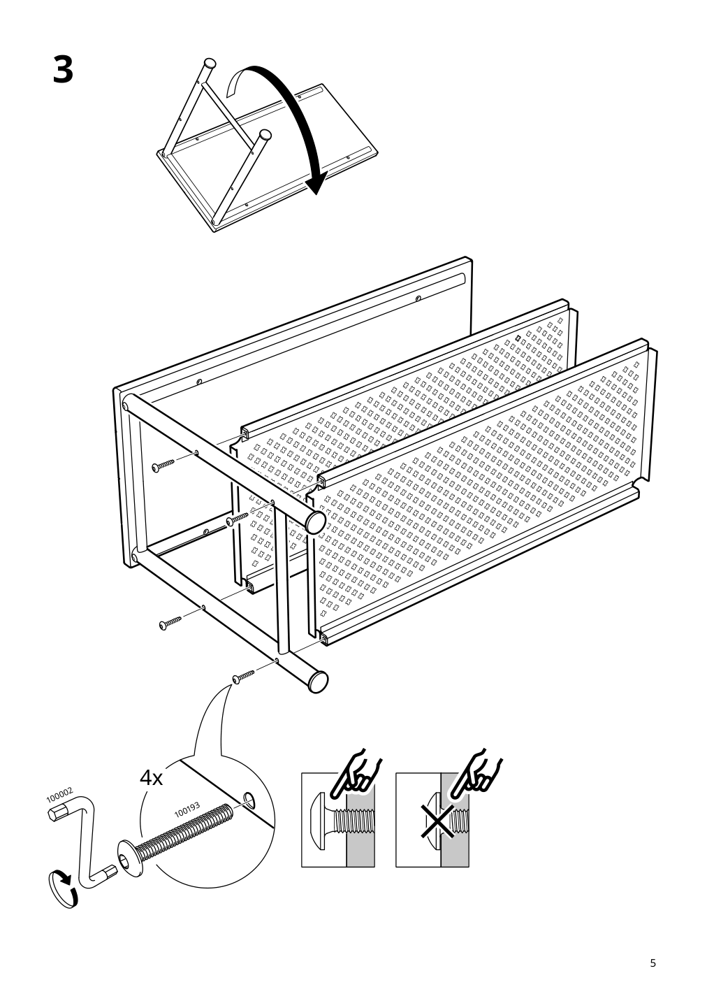 Assembly instructions for IKEA Pinnig bench with shoe storage black | Page 5 - IKEA PINNIG bench with shoe storage 803.297.91