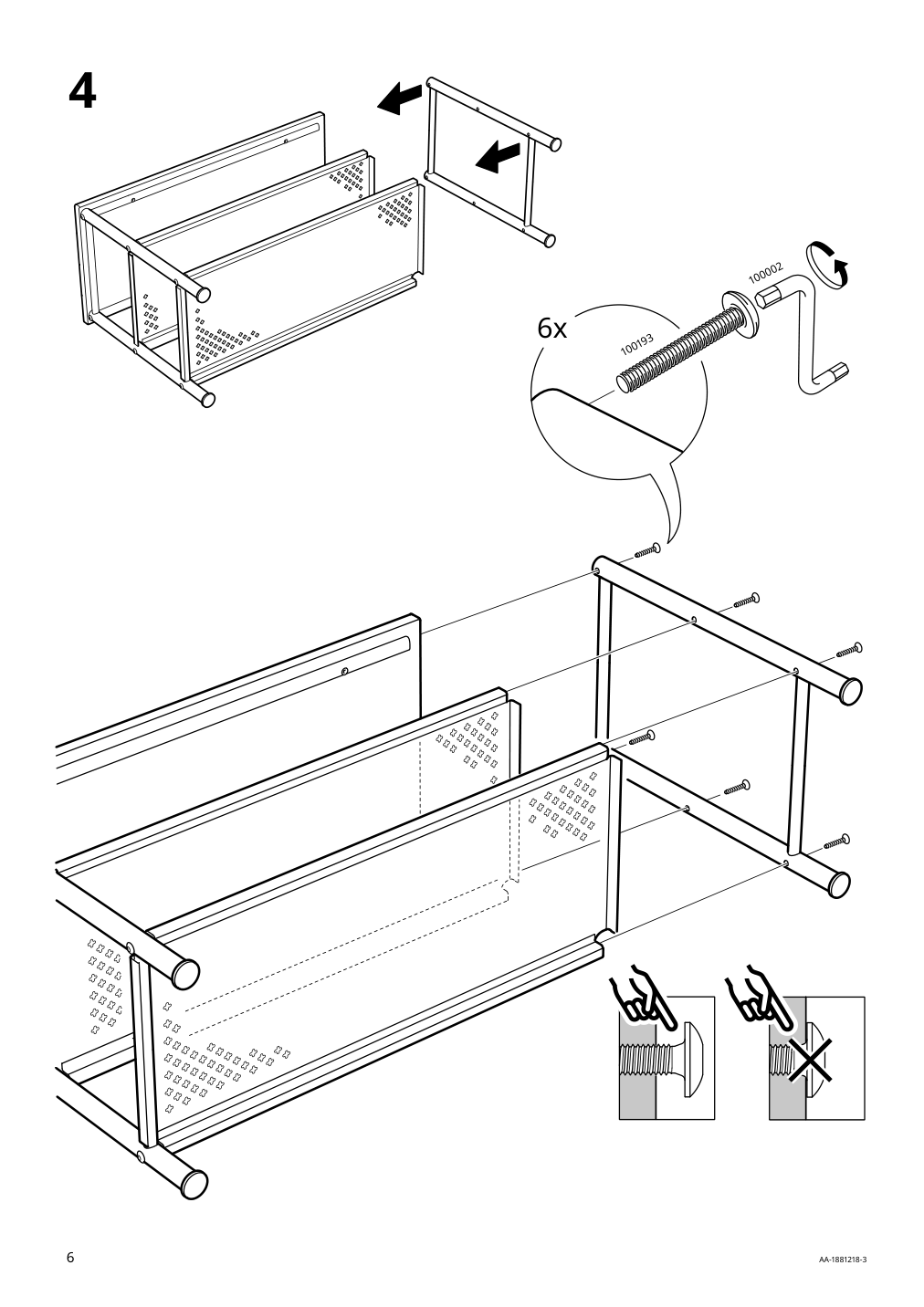 Assembly instructions for IKEA Pinnig bench with shoe storage black | Page 6 - IKEA PINNIG bench with shoe storage 803.297.91