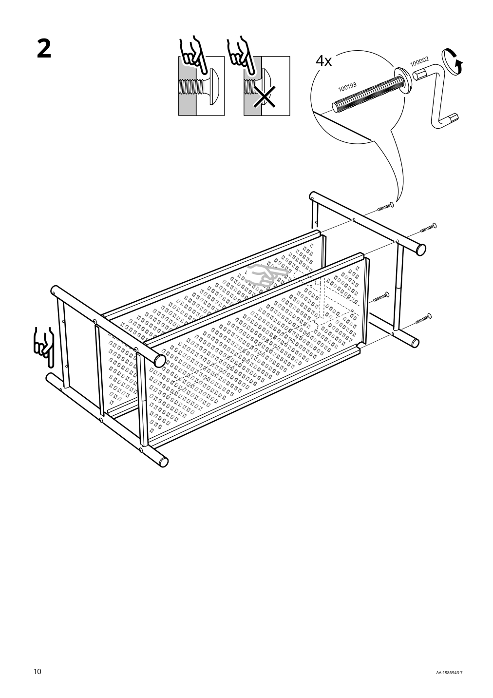 Assembly instructions for IKEA Pinnig coat rack with shoe storage bench black | Page 10 - IKEA PINNIG coat rack with shoe storage bench 203.297.89