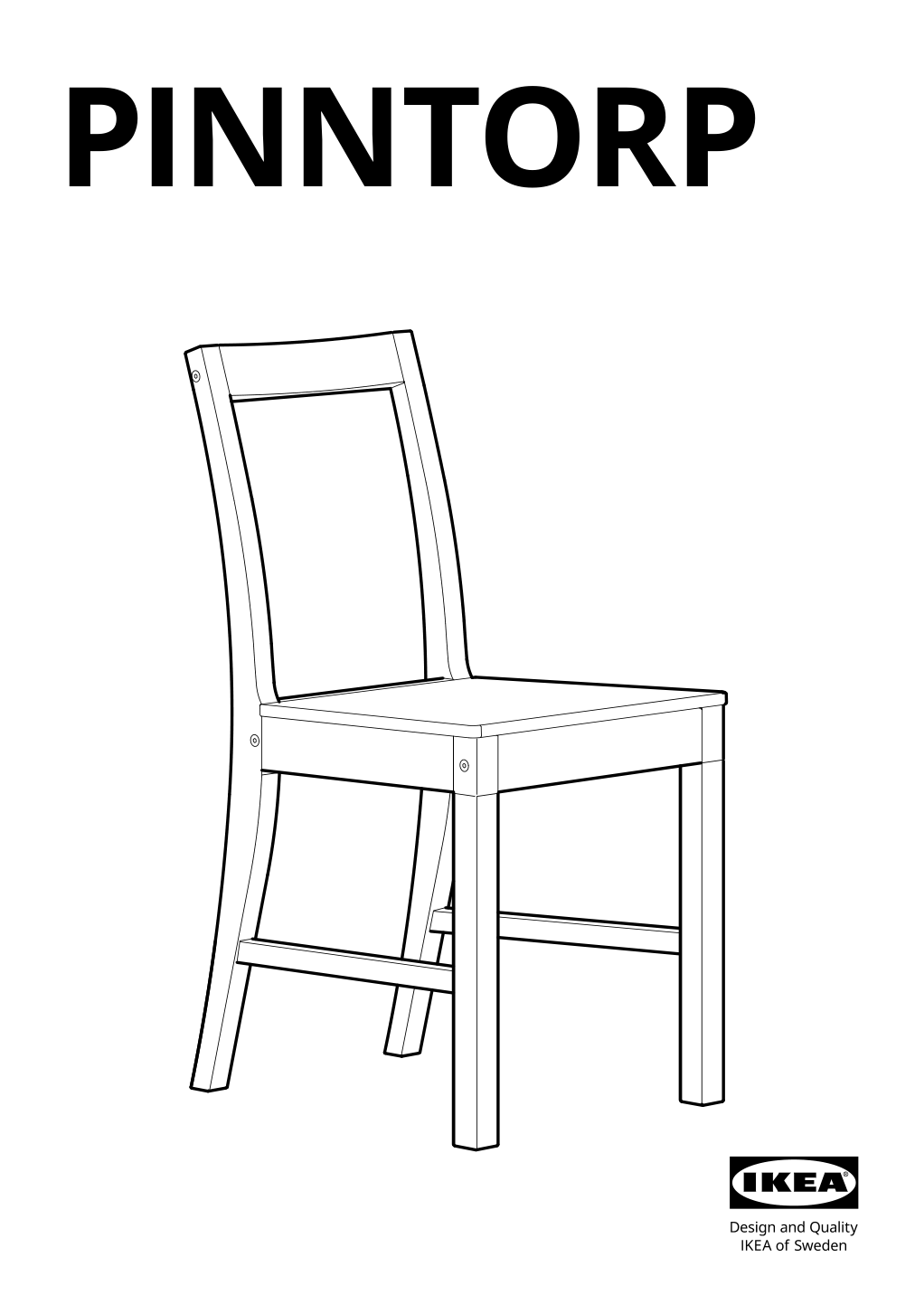 Assembly instructions for IKEA Pinntorp chair light brown stained | Page 1 - IKEA PINNTORP chair 005.294.78