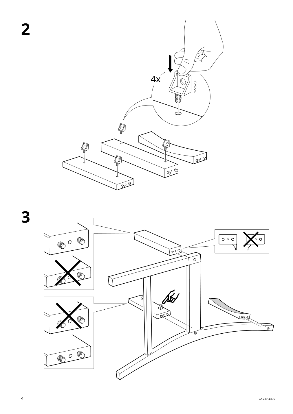 Assembly instructions for IKEA Pinntorp chair light brown stained | Page 4 - IKEA PINNTORP chair 005.294.78