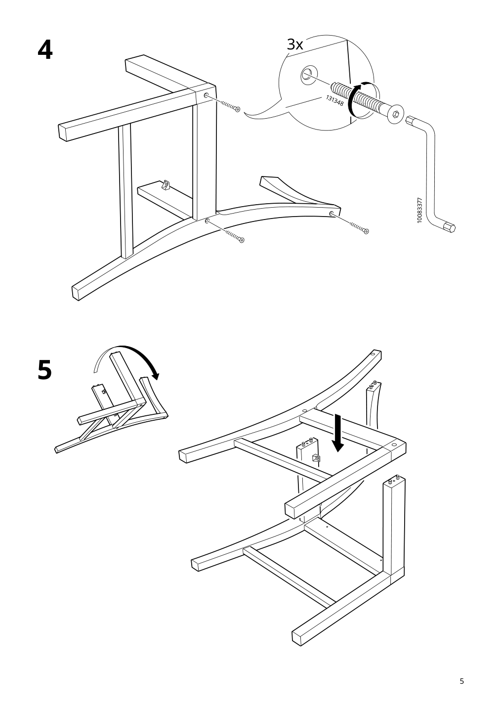 Assembly instructions for IKEA Pinntorp chair light brown stained | Page 5 - IKEA PINNTORP / PINNTORP table and 2 chairs 394.844.31