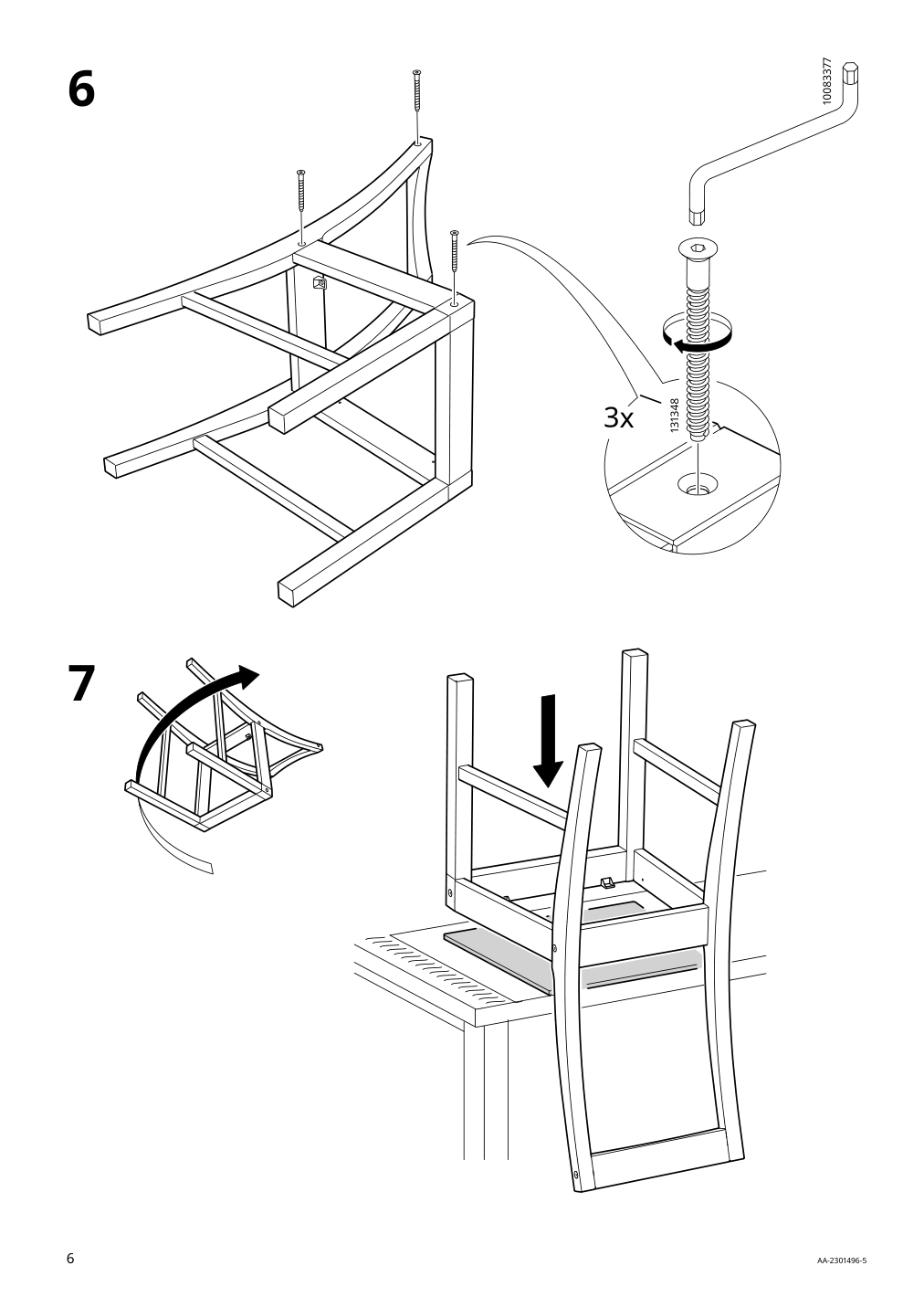 Assembly instructions for IKEA Pinntorp chair light brown stained | Page 6 - IKEA PINNTORP / PINNTORP table and 2 chairs 694.844.44