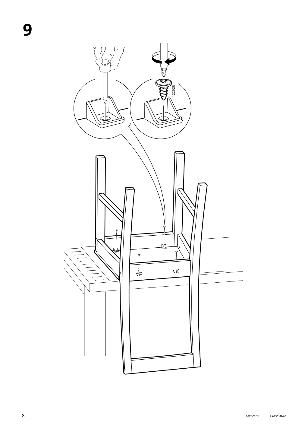 Assembly instructions for IKEA Pinntorp chair red stained | Page 8 - IKEA PINNTORP chair 405.294.76