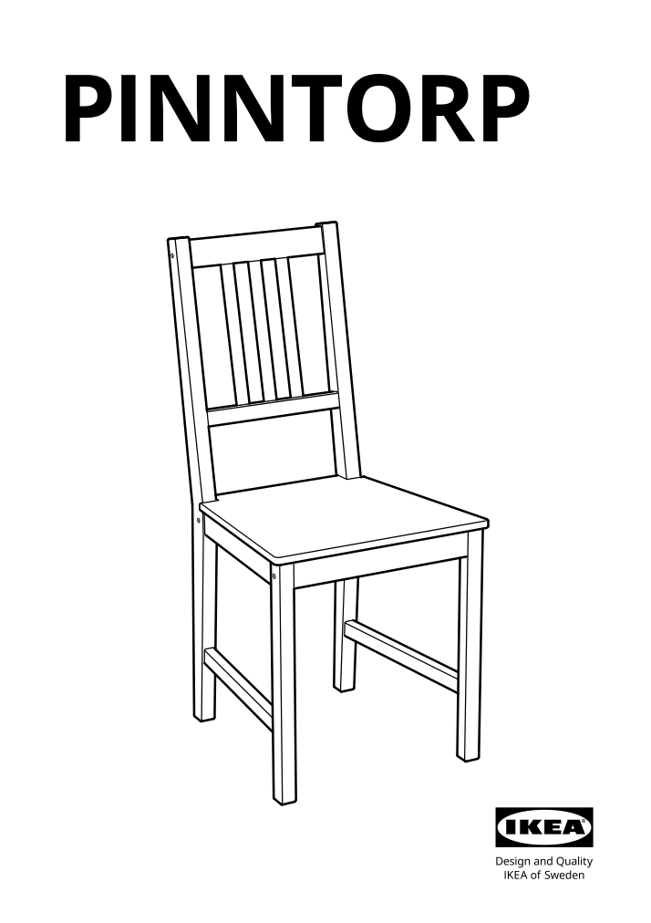 Assembly instructions for IKEA Pinntorp chair light brown stained | Page 1 - IKEA PINNTORP / PINNTORP table and 4 chairs 895.644.49