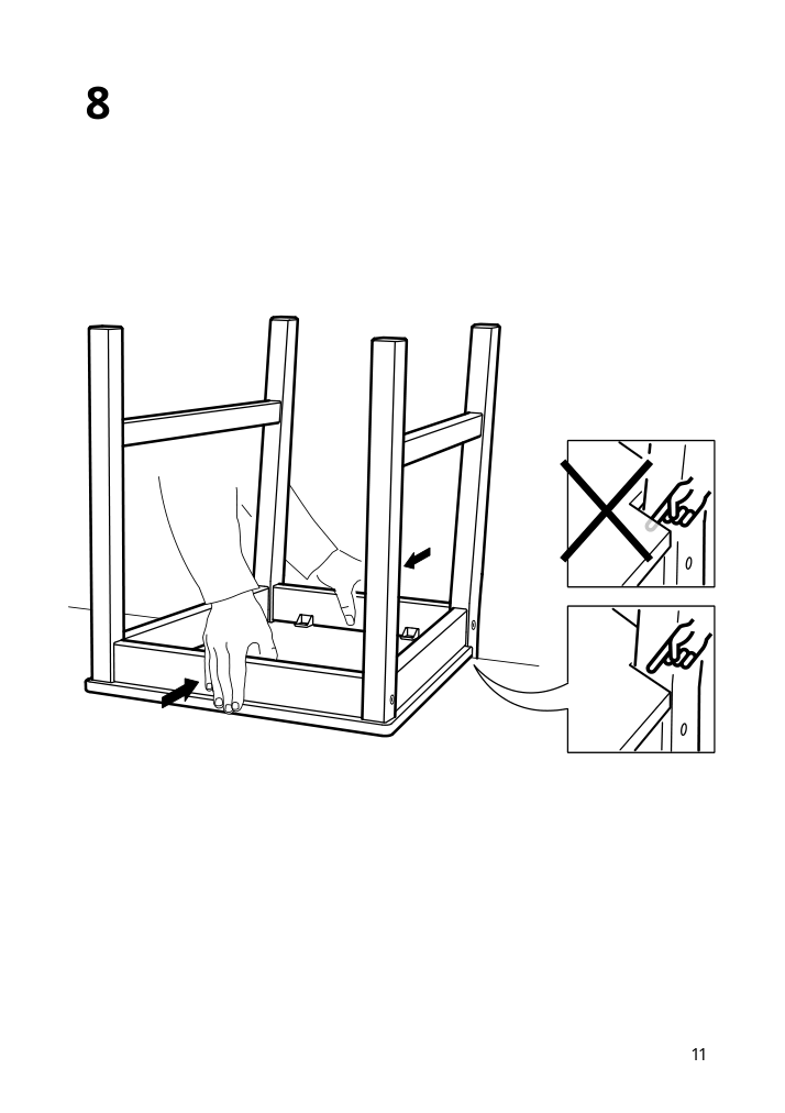 Assembly instructions for IKEA Pinntorp chair light brown stained | Page 11 - IKEA PINNTORP / PINNTORP table and 2 chairs 395.644.42