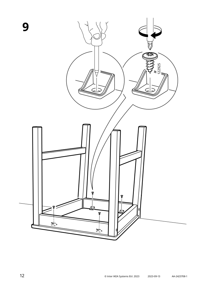 Assembly instructions for IKEA Pinntorp chair light brown stained | Page 12 - IKEA PINNTORP / PINNTORP table and 2 chairs 395.644.42