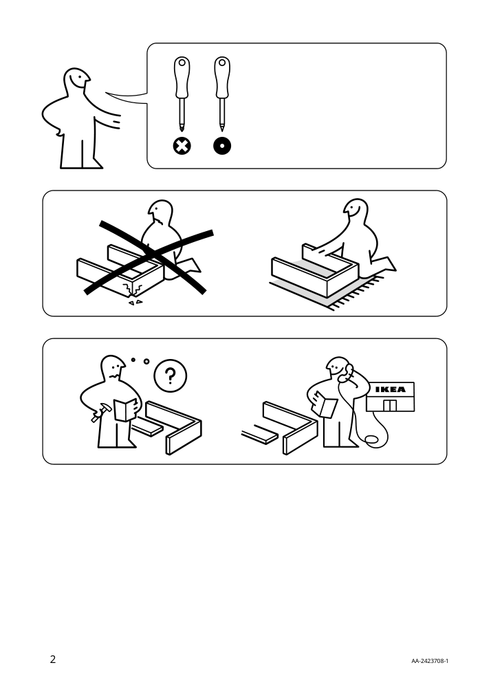 Assembly instructions for IKEA Pinntorp chair light brown stained | Page 2 - IKEA PINNTORP / PINNTORP table and 2 chairs 495.644.46