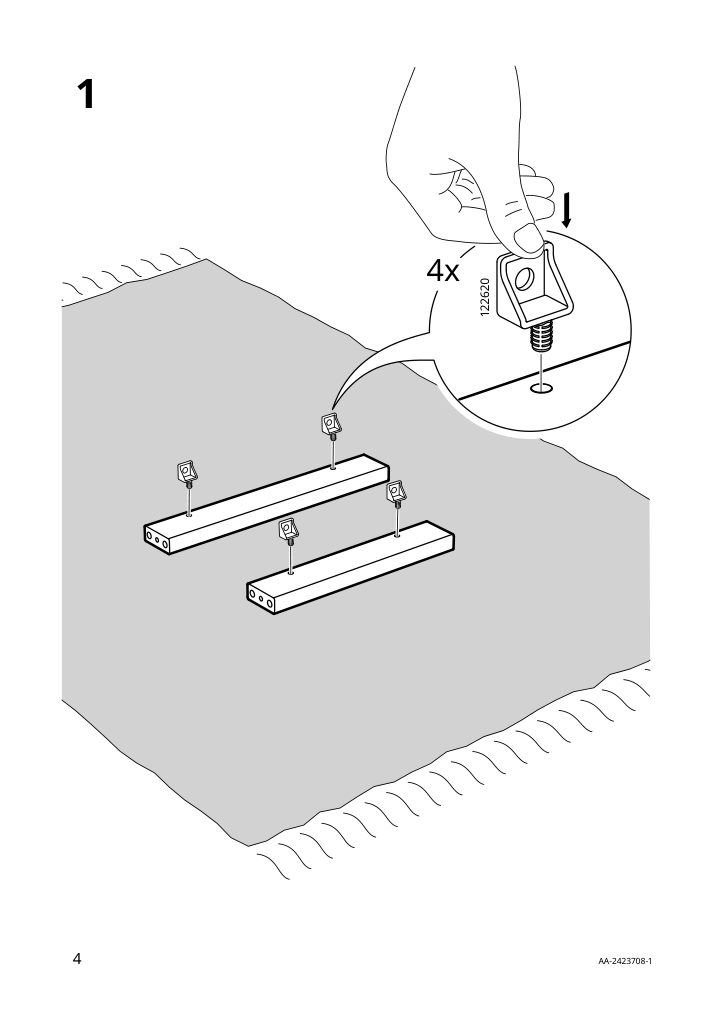 Assembly instructions for IKEA Pinntorp chair red stained | Page 4 - IKEA PINNTORP chair 605.904.82