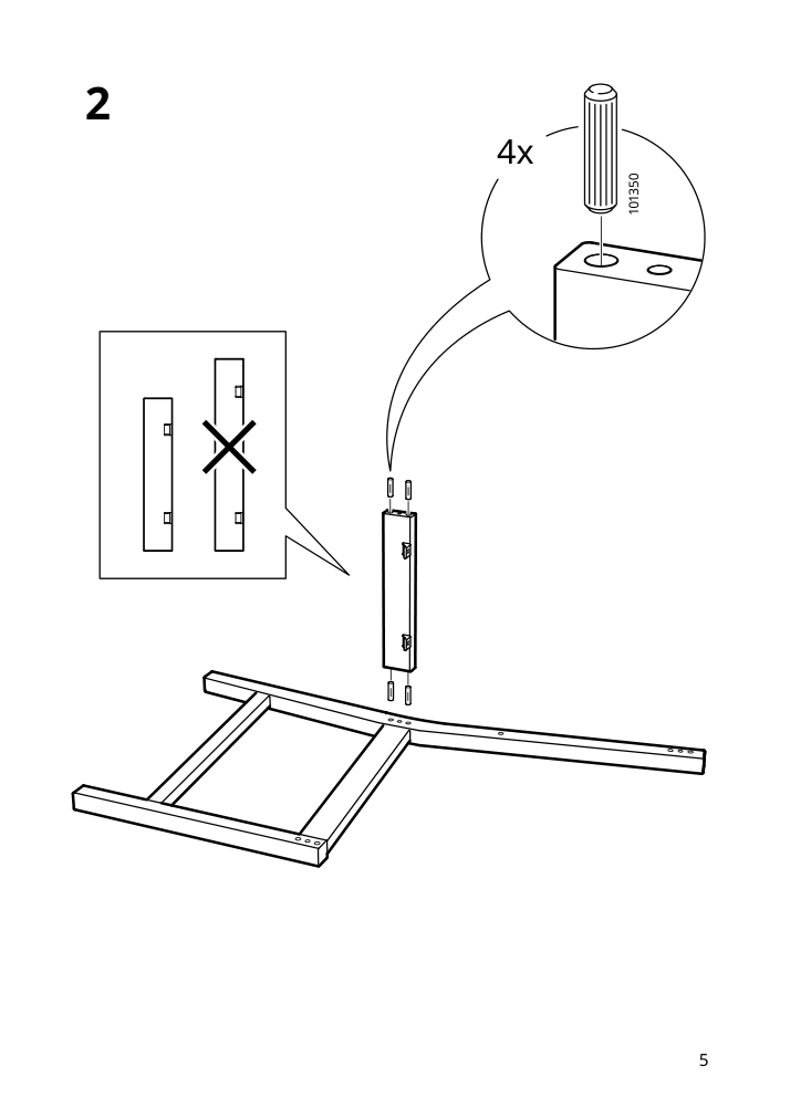 Assembly instructions for IKEA Pinntorp chair light brown stained | Page 5 - IKEA PINNTORP / PINNTORP table and 2 chairs 495.644.46